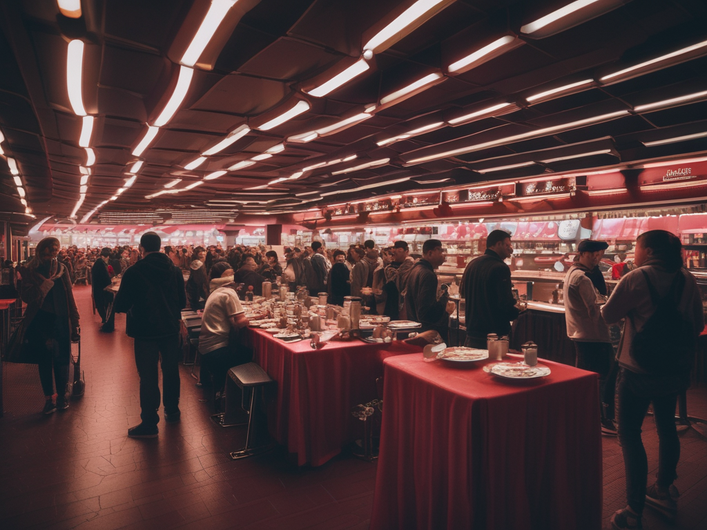 Meeting inside a crowded stadium without communication